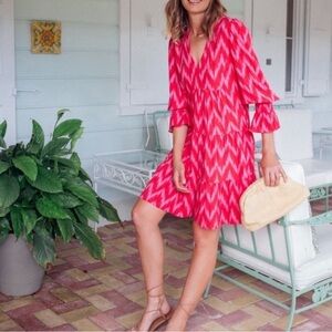 Tuckernuck Pomander Place Hot Pink Ikat Kenzo Dress